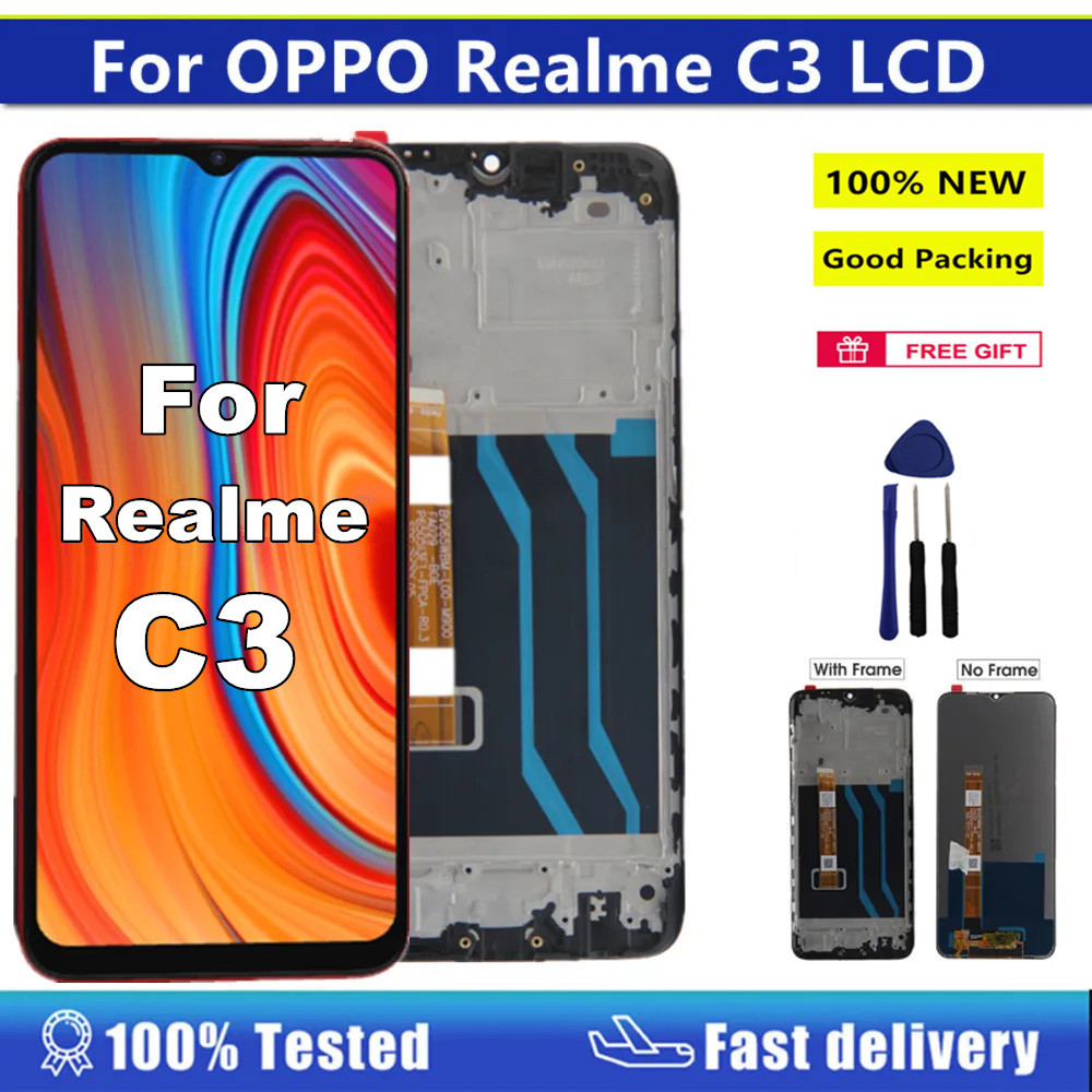 6.5'' LCD For OPPO Realme C3 splay Touch Screen gitizer Replacement For Realme C3 RMX2027 RMX2021 RM