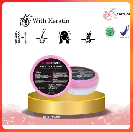 Pelurus Rambut Pinksmoth Keratin Ukuran Besar BPOM Smothing Keratin Rambut Pinksmoth