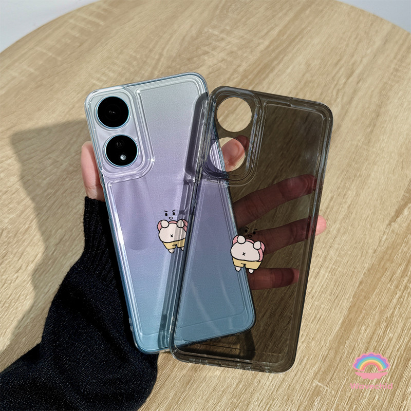 Casing Oppo Pria gemuk kecil yang bahagia Transparan Soft Case Fashion Cocok untuk OPPO A16 A16S A54