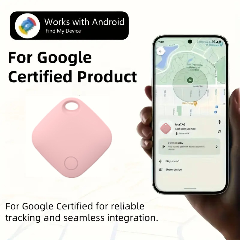 New Bluetooth GPS Tracker Android Device Tag Compatible with Google Find Hub Anti-Lose Smart Finder 