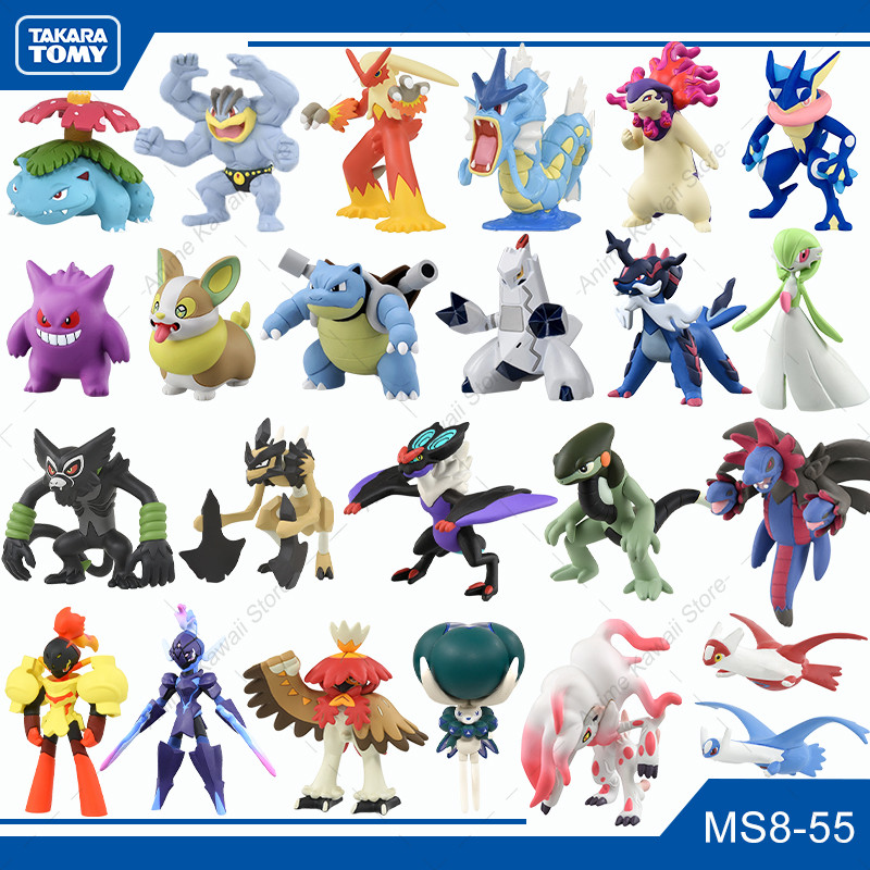TOMY Pokemon Anime Figures Greninja Bulbasaur Squirtle Zoroark Gyarados Gengar Armarouge Ceruledge C