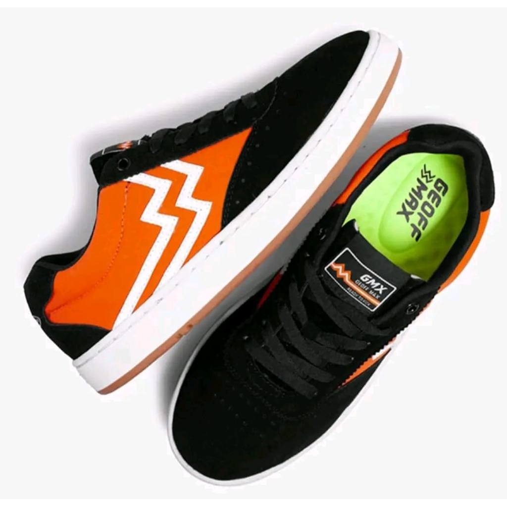 Geoff Max Offial - Boston Black Orange | Sepatu Pria | Sepatu Wanita | Sepatu Unisex