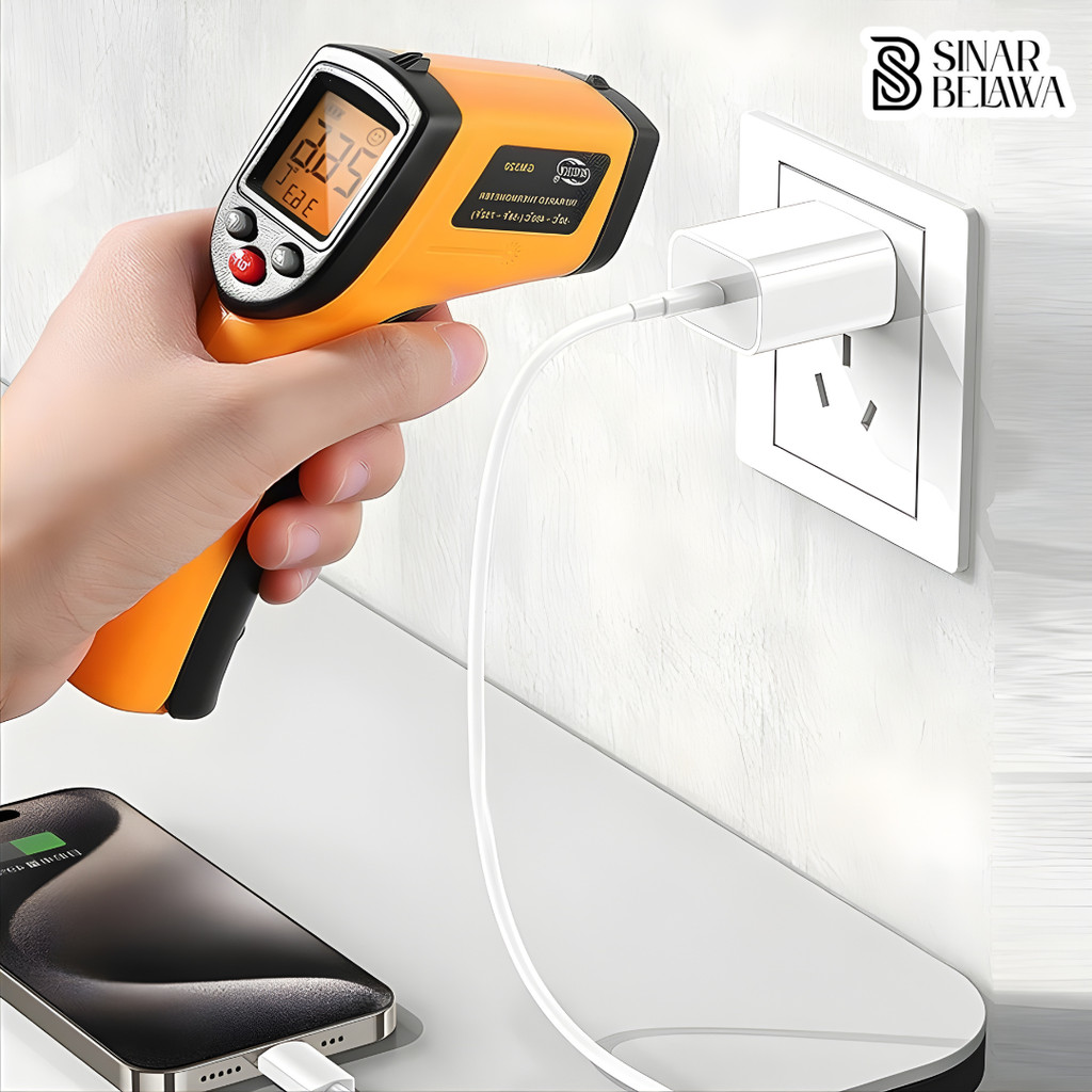 Termometer Industrial Digital Thermogun Infrared Backlit LCD