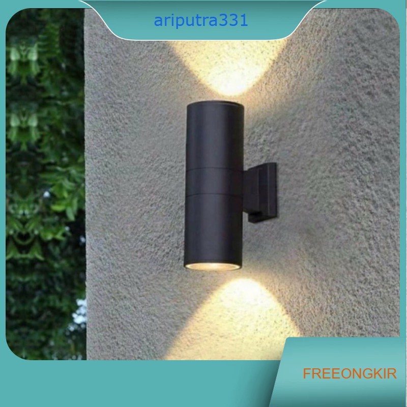 LAMPU DINDING 2 ARAH OUTDOOR LAMPU DINDING 2 ARAH WATERPROOF / LAMPU DINDING BULAT TABUNG 2 ARAH