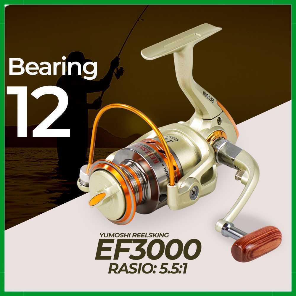 YUMOSHI REELSKING EF3000 Reel Pancing Spinning 12 Ball Bearing