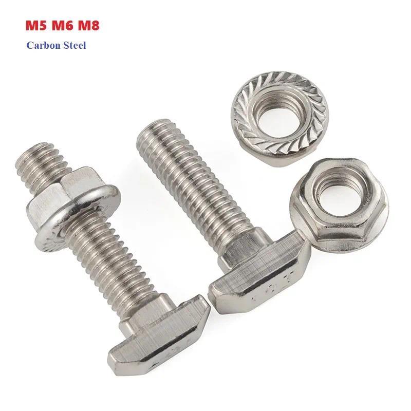 Eu Standard 20 30 40 45 Series T Shaped Hammer Bolt Aluminum Profile Accessories T Shaped Bolt Nut +