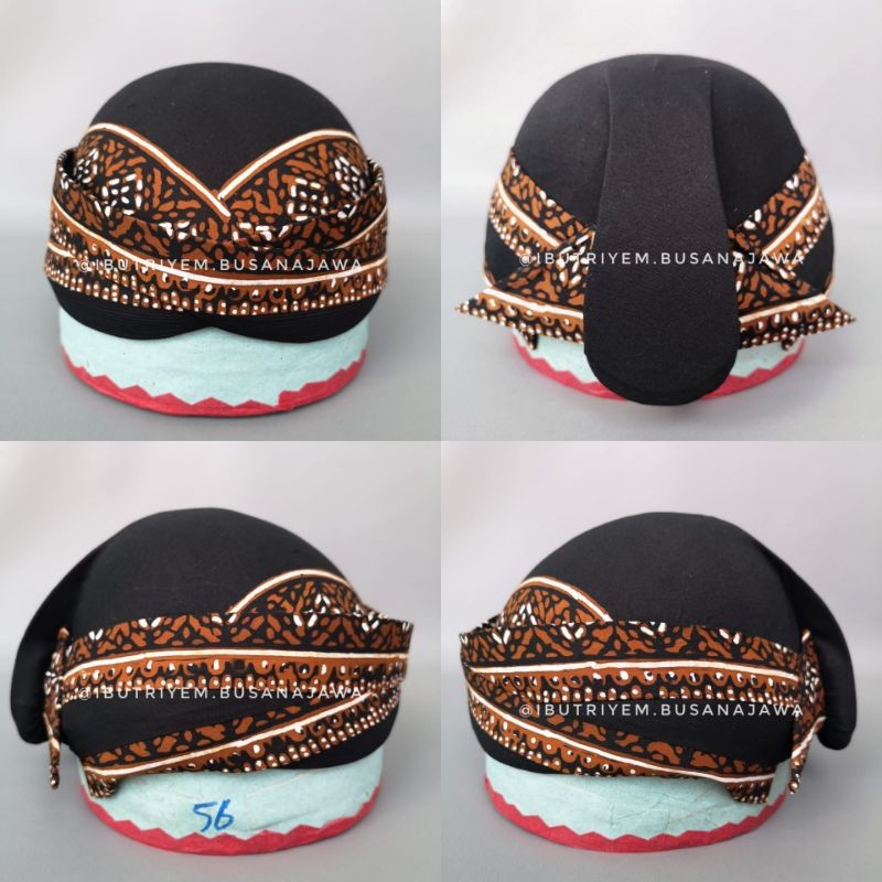 Blangkon Solo Kasatriyan Alusan Latar ireng