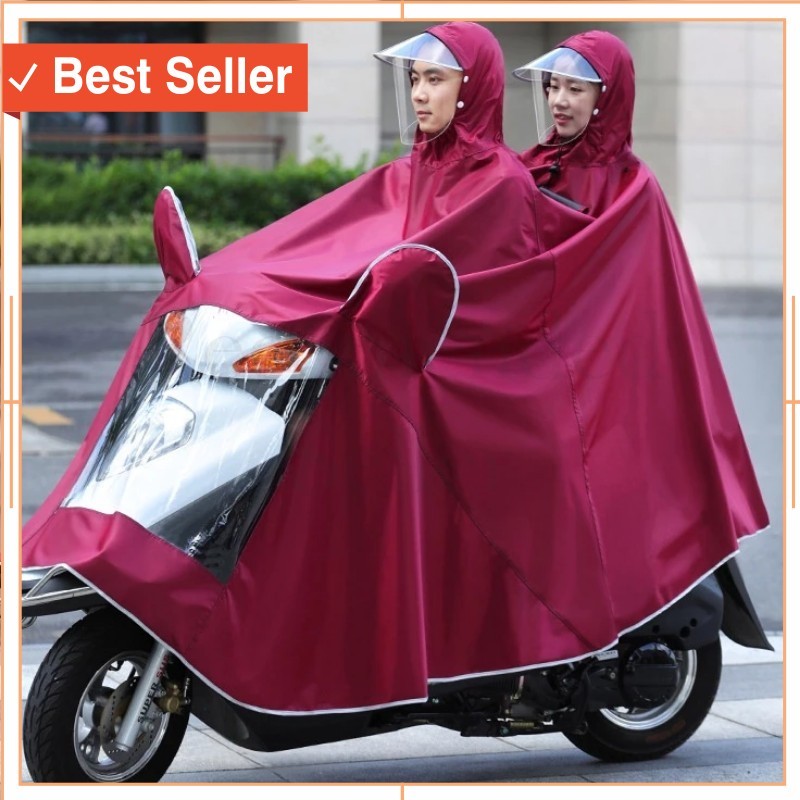 Jas Hujan Lucu Unik Tebal Awet / Motor 2 Kepala Jumbo Ponco 2 In1 Dua Orang Pasangan Doubel Ponco Pr