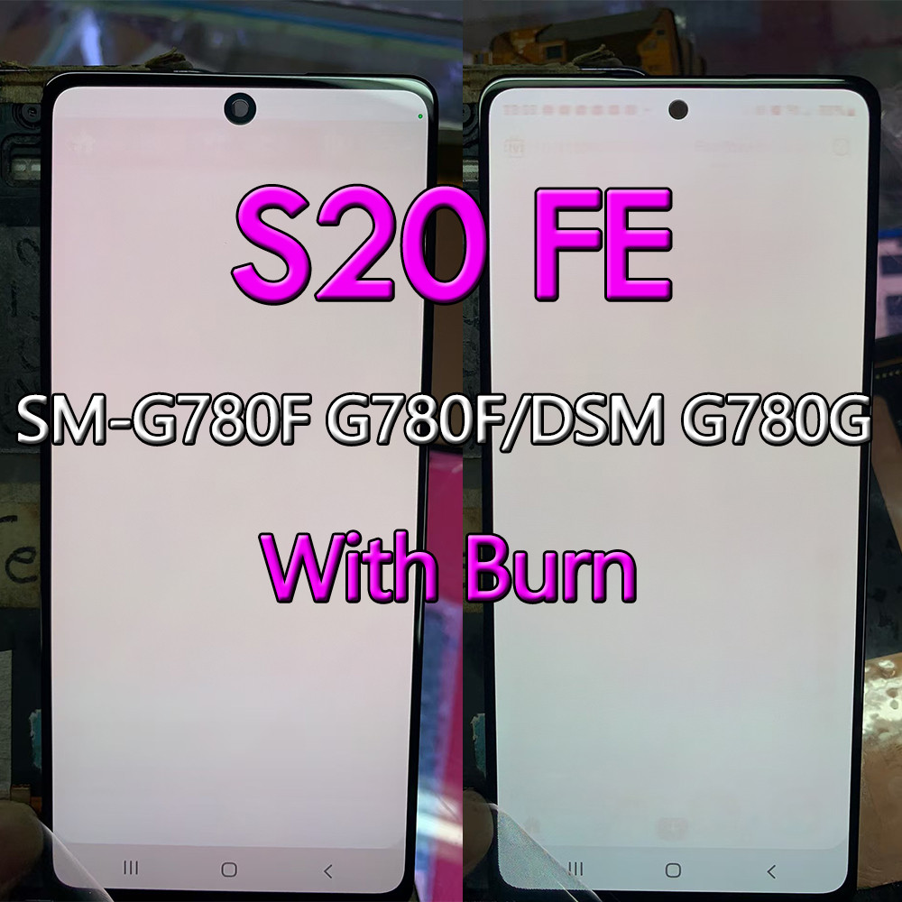 6.5" Burn Defect LCD For Samsung S20FE S20 fe LCD For Samsung S20 FE G780 G781 LCD splay Tou Screen 