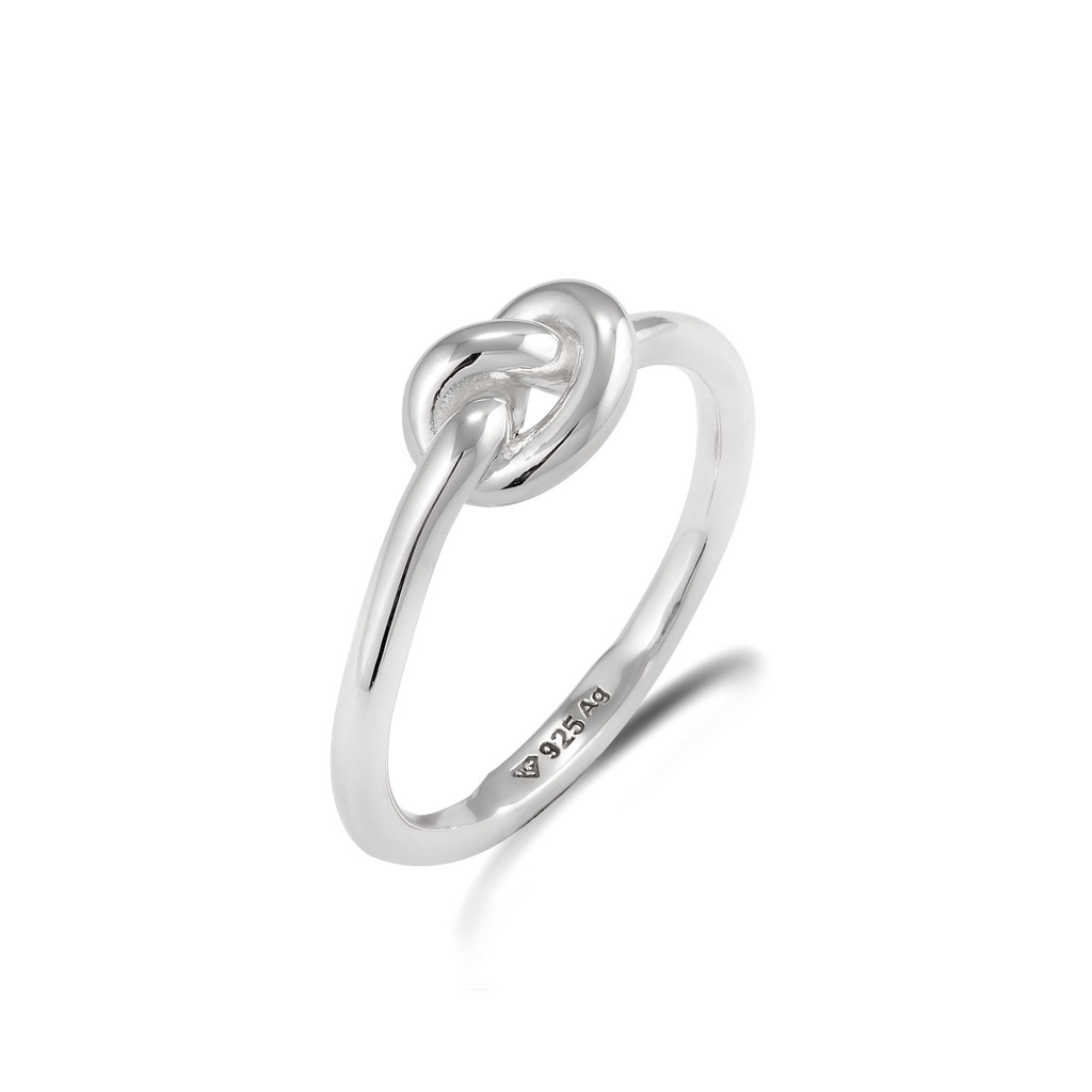 KUZZOI Cincin Perhiasan Perak 925 Pria Knot