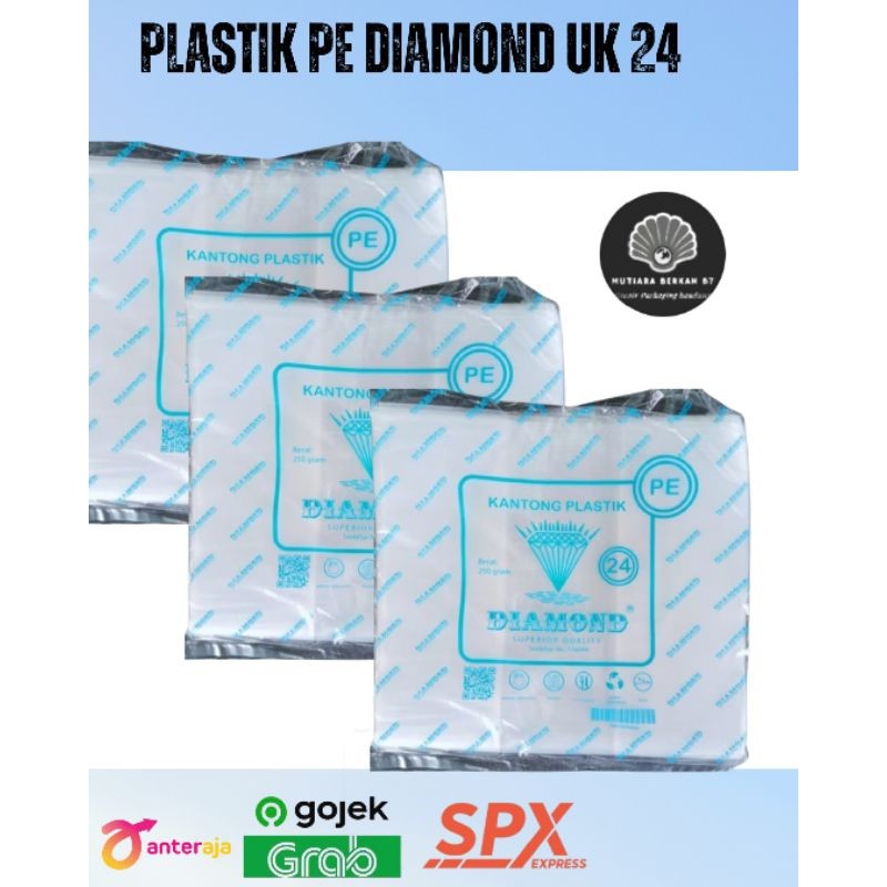 Kresek Bening Diamond 24 Kantong Plastik Kresek PE Bening Diamond 24