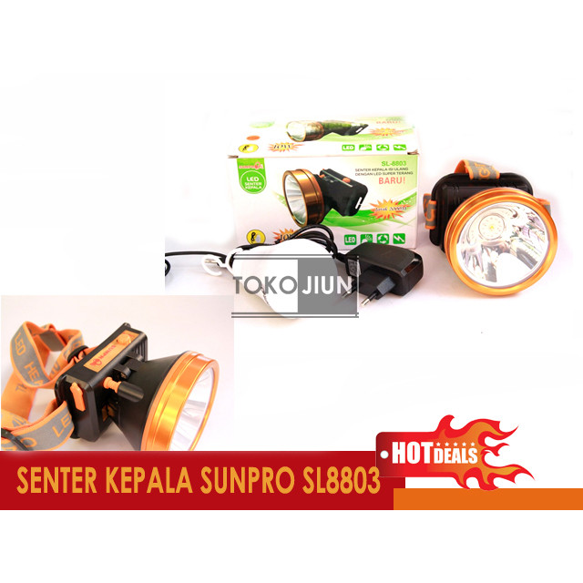 Senter Kepala Sunpro 10W SL8803 Headlamp LED Flashlight