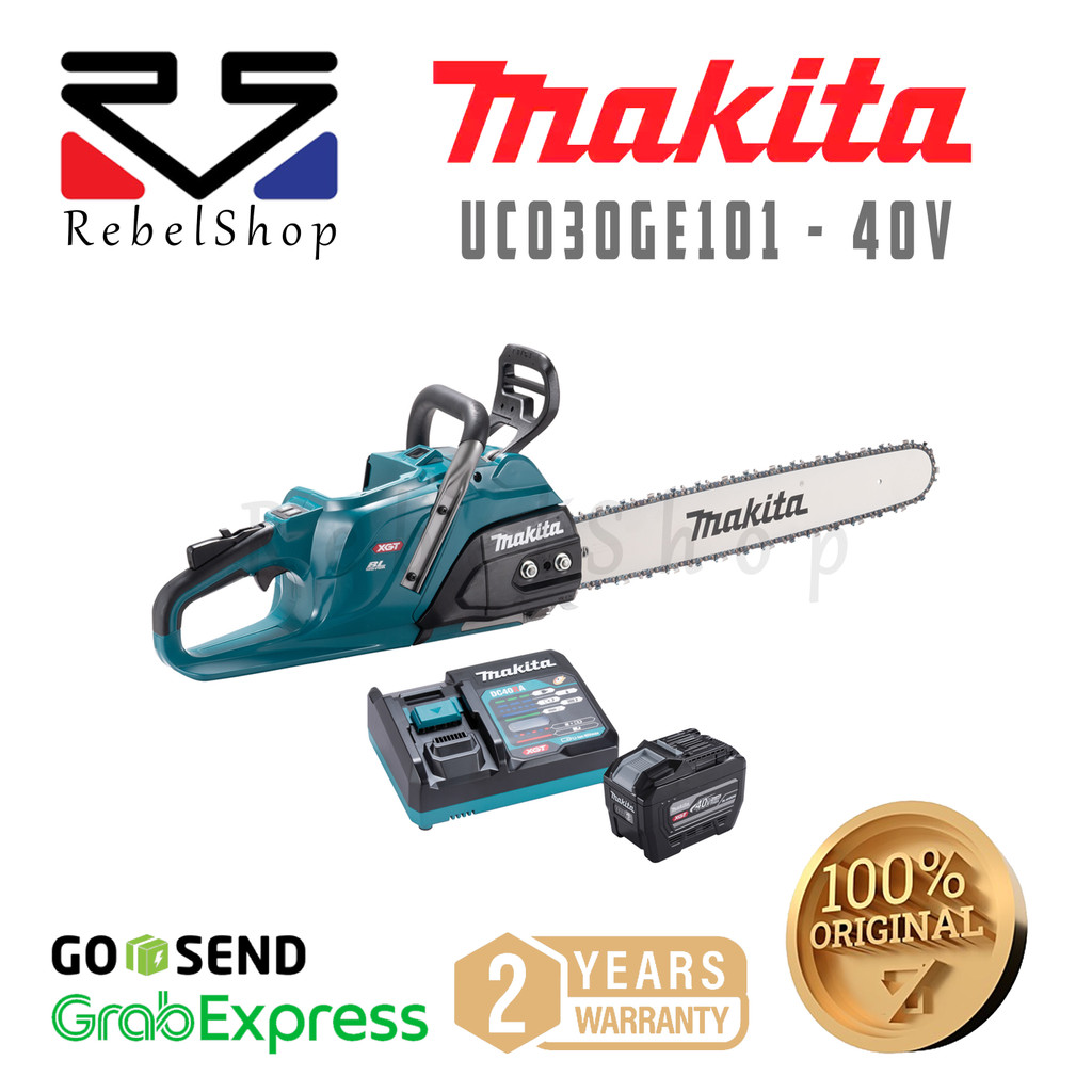 Promo Makita Cordless Baterai Chainsaw Chain Saw Mesin Gergaji Rantai Kayu 20" 20 Inch 40V + Baterai