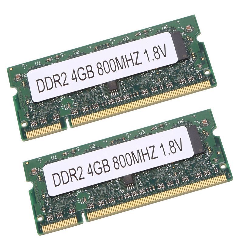 New--2PCS DDR2 4GB 800Mhz Laptop Ram PC2 6400 2RX8 200 Pins SODIMM For AMD Laptop Memory