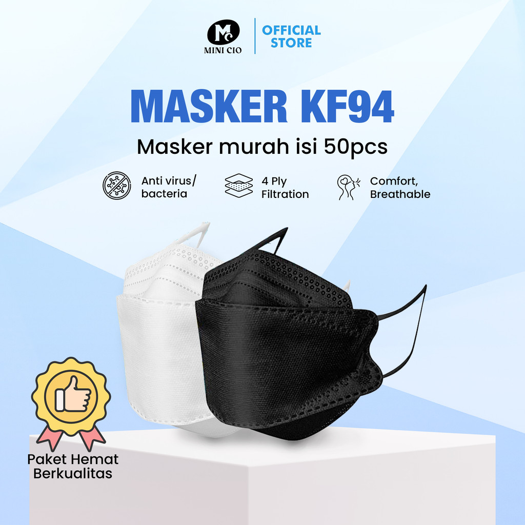 MASKER KF94 ANAK ISI 5 PACK / 50PCS / MASKER KF94 ANAK POLOS / MIX  / MASKER ANAK LAKI LAKI / MASKER