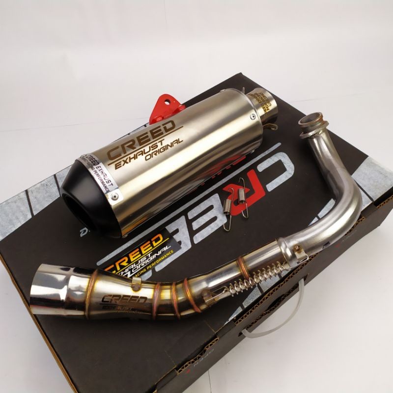 100% ORI Knalpot racing Creed Exhaust + db killer for Vario 125 150 160, Beat fi scoopy, Nmax Aerox1