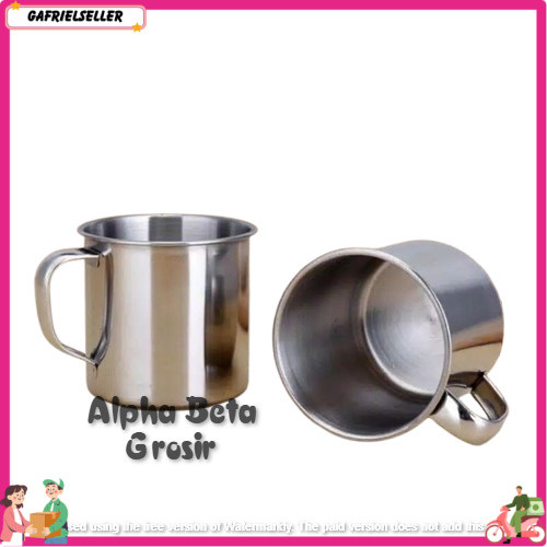 MUG GELAS KOPI MURAH / MUG GELAS KOPI STAINLESS / CANGKIR KOPI STAINLESS GFR