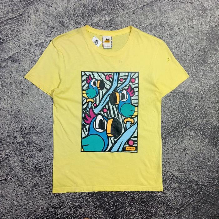 T shirt Kaos pria PANCOAT bird kuning casual murah size m