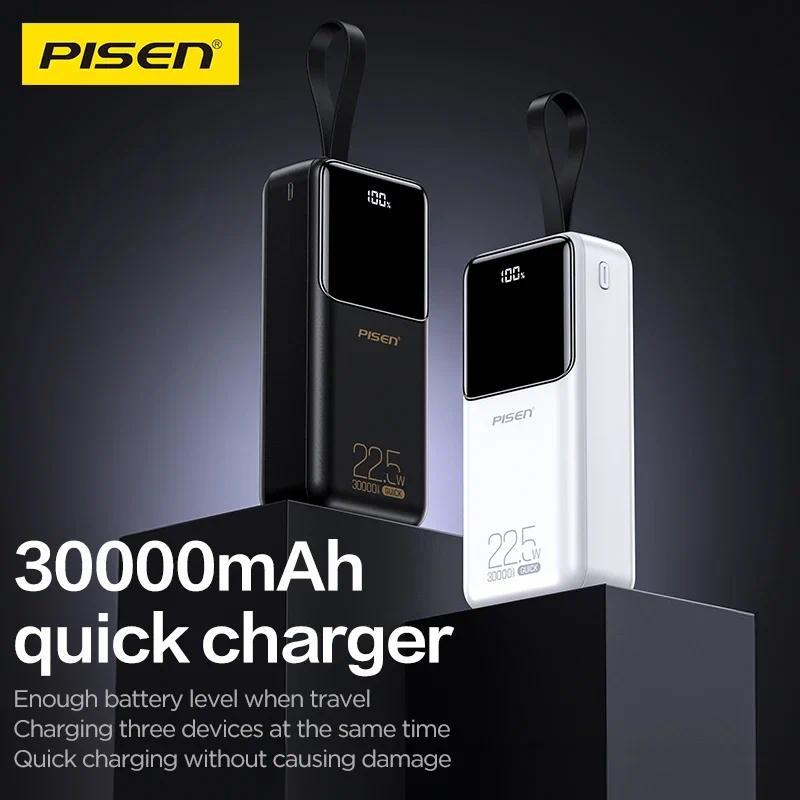 PISEN 65W 60000mAh 30000mAh 21000mAh Power Bank Super Fast arging For Laptop iPhone X Honor PowerBan