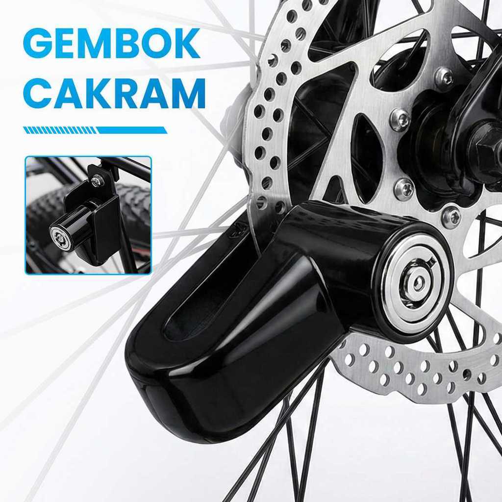 Gembok Cakram Motor Matic NMAX PCX VARIO BEAT Kunci Sepeda Berkualitas
