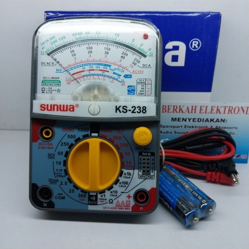 SIXSHOP Multitester Multimeter Avometer Sunwa KS-238 Analog Original