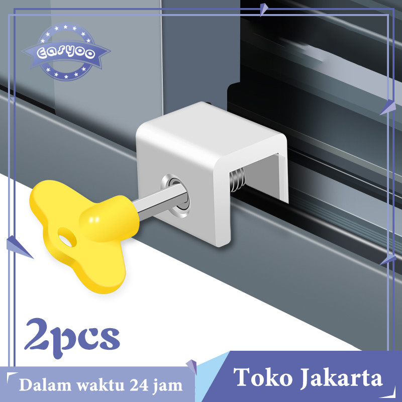2set Kunci Jendela Sliding Anak Bayi Kunci Jendela Geser Safety Sliding Window Lock Kunci Jendela Sl