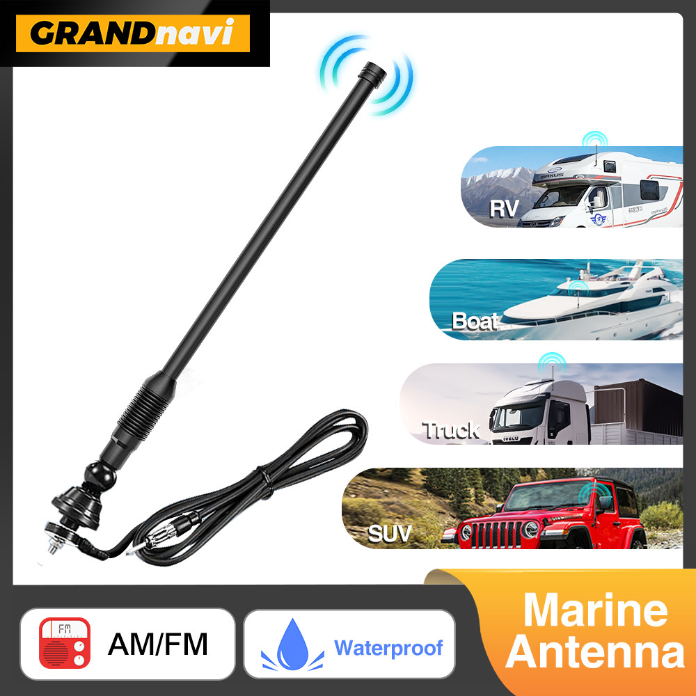 Universal Marine Rao Antenna AM/FM  for Golf Cart ATV UTV RV Truck Excavator Tractor RVR Yat  Waterp