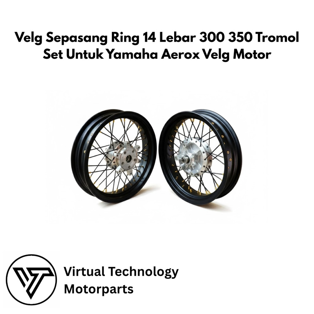Velg Sepasang Ring 14 Lebar 300 350 Tromol Set Untuk Yamaha Aerox Velg Motor