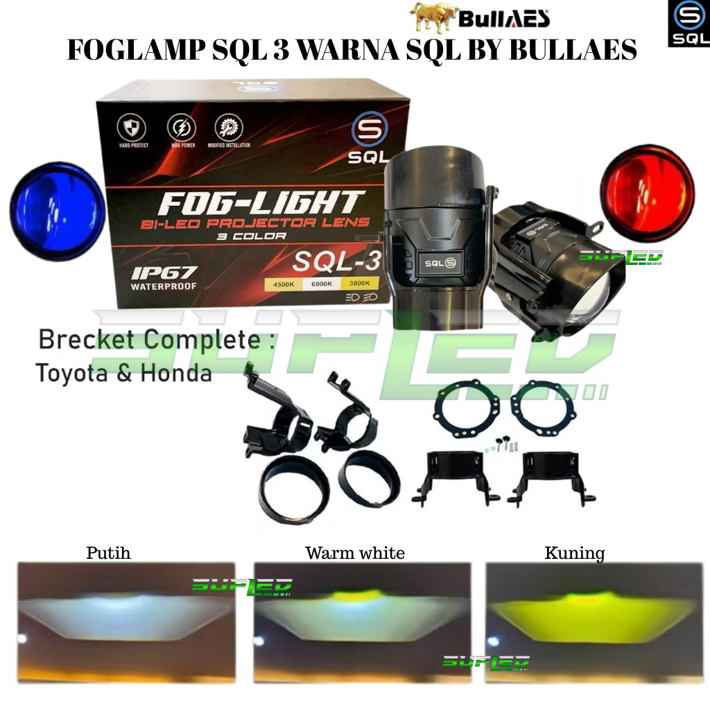 FOGLAMP SQL BILED 3 Warna 3 inch devil Eyes ALLWEATHER BY BULLAES