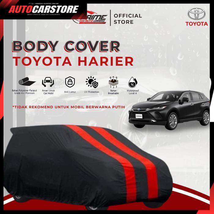 [ ACSports ] Body Cover 2 Warna Sarung Mobil 2 Warna - Toyota Harrier - Hitam List Merah