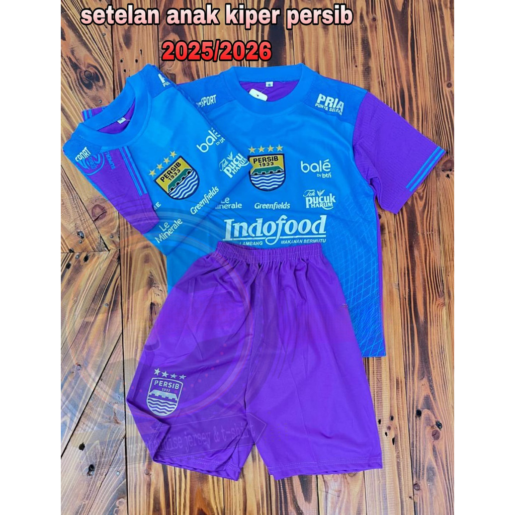 setelan anak bola kiper persib terbaru, baju bola anak setelan kiper 3rd (ketiga) alternatif