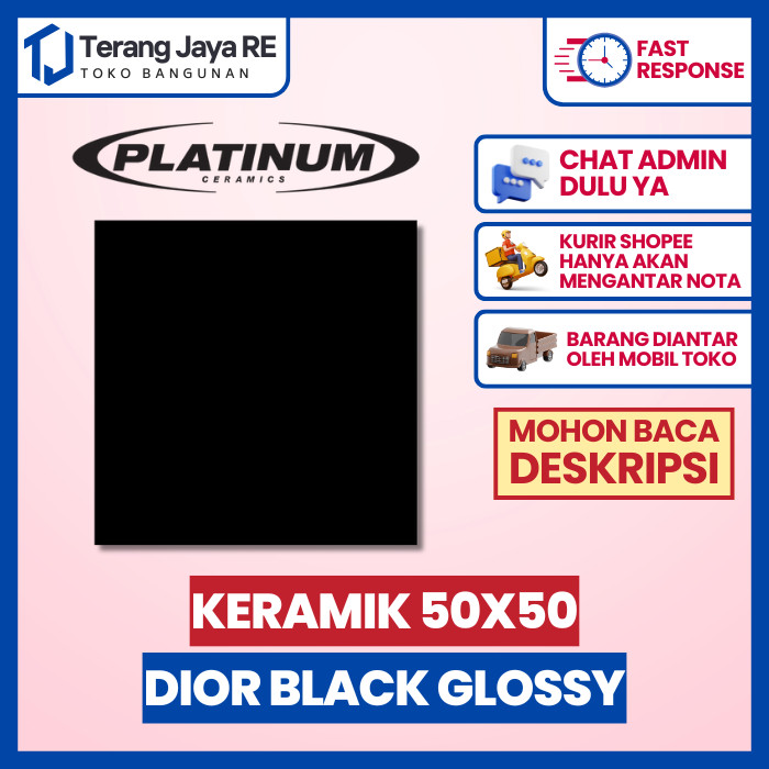 Keramik Platinum Dior Black 50x50 Glossy