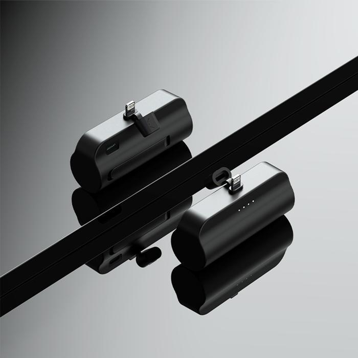 TUGE Mini Powerbank 5000mAh Kapsul Type C & Lightning Fast Charging Baterai Charger Ponsel Android i