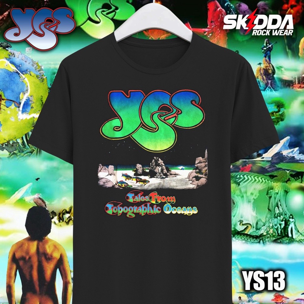 (COD) T Shirt Kaos Band Rock YES – Tales from Topographic Oceans - Premium Black NSA