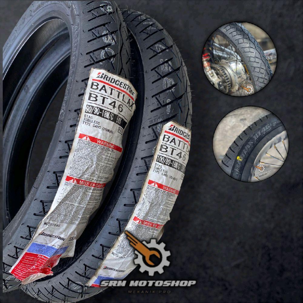 BRIDGESTONE BATTLAX RING 18 BT46 90/90-18 & 100/80-18 BAN RX KING SERIES / NINJA 2 TAK TIPE TUBELES 