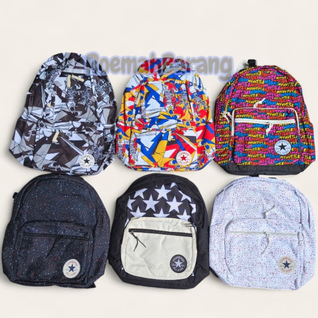 Converse Backpack Comic Go 2 Import / Tas Anak Sekolah Converse Logo Bintang Komik