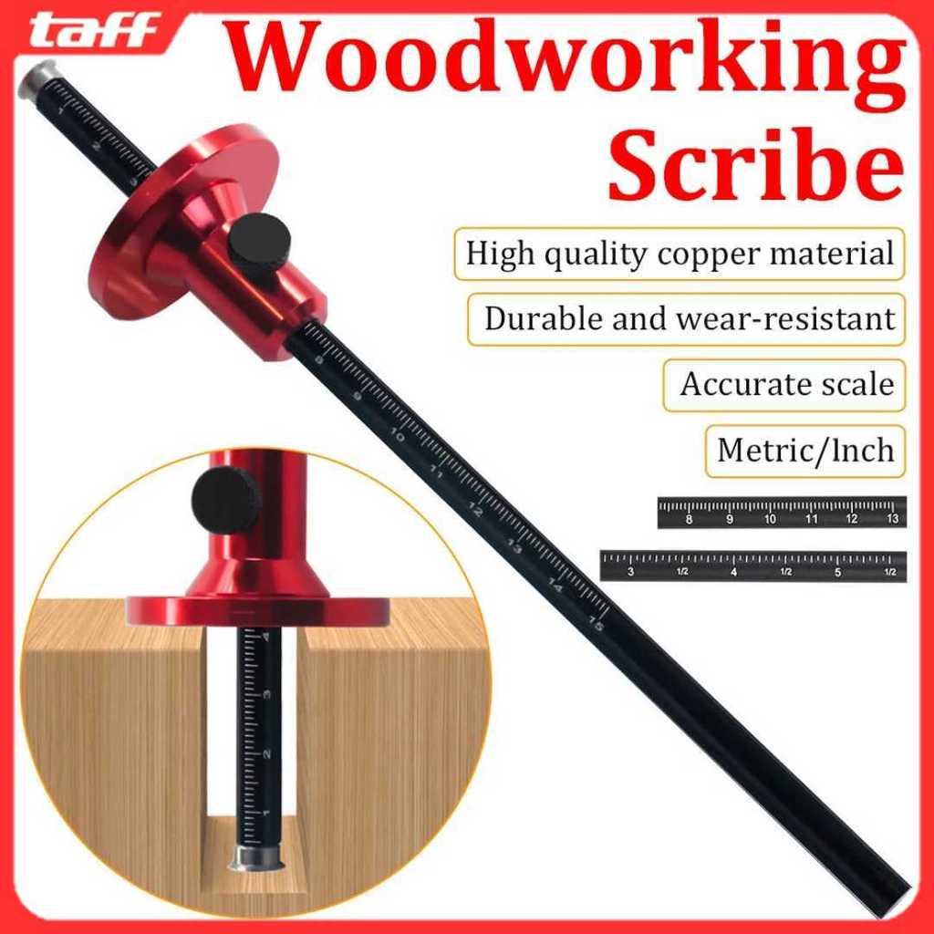 Perusut Kayu Marking Gauge Scriber European Ruler Woodworking Wheel - A-71