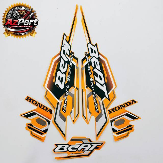 Striping honda beat karbu 2008 oren list body standar