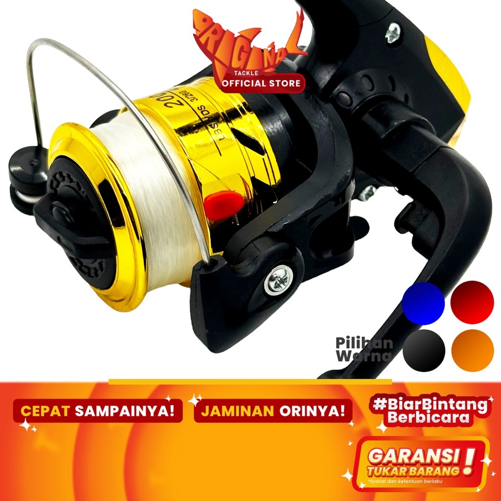Reel Pancing Spinning 200 Mini Dengan Senar Murah Audrey Graphite