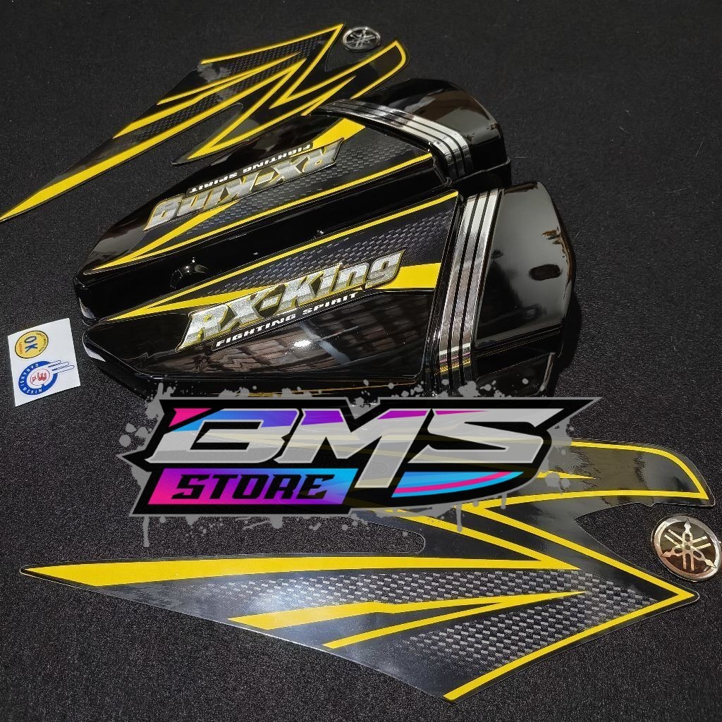 Striping stiker polet list motor Yamaha RX king 2003 RX KING 2003 WARNA KUNING VARIASI LIST BODY RX 