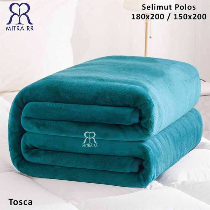 Selimut Polos Salur Ukuran 150 x 200cm Selimut Ivoria Polos Halus - TOSCA, IVORIA 150X200