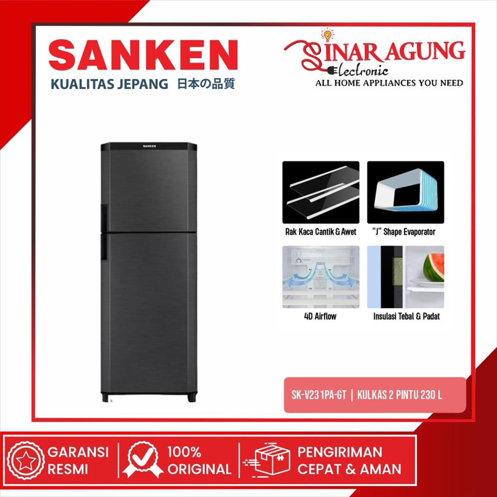 SANKEN SK-V231PA-GT KULKAS 2 PINTU HEMAT ENERGI NO FROST - ORI