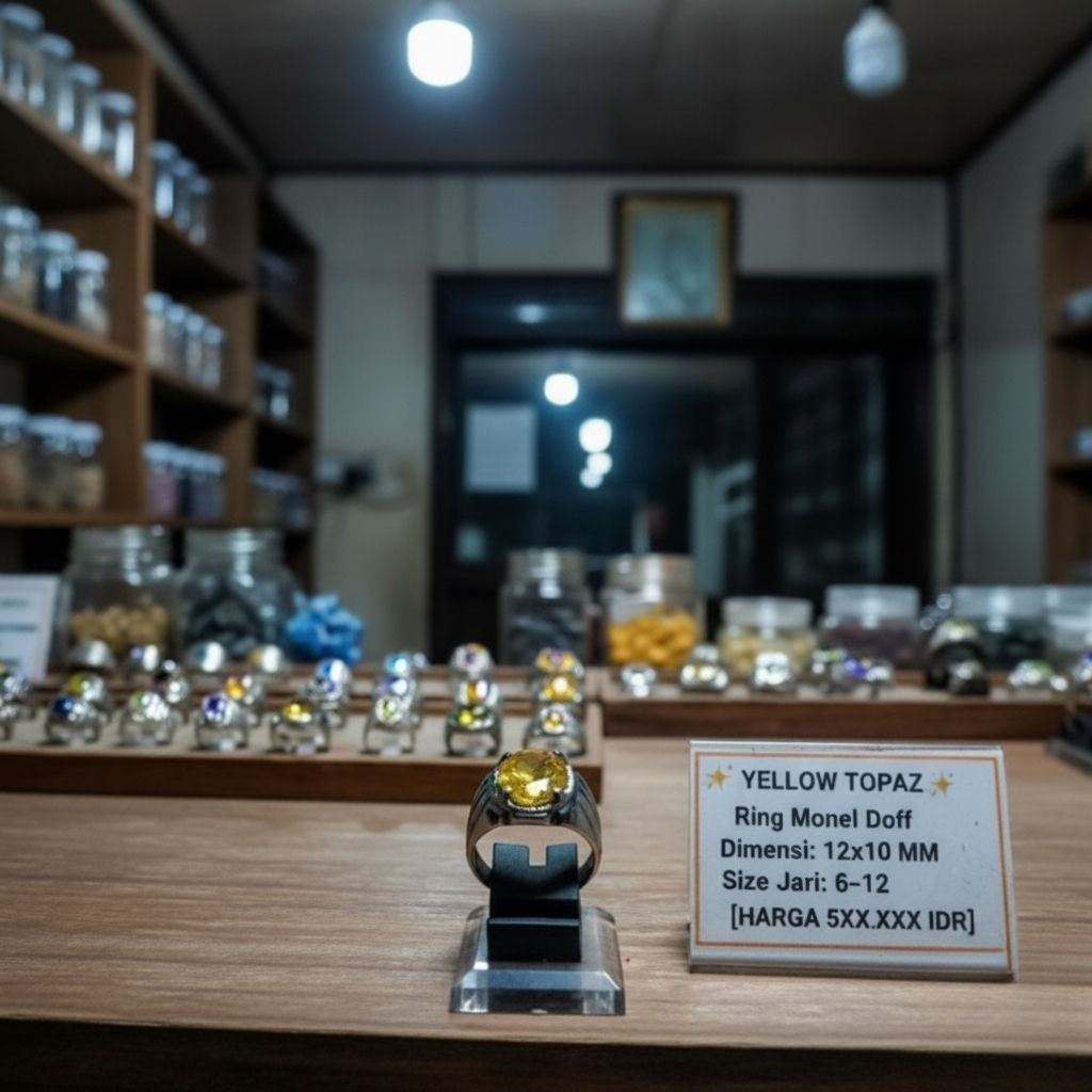 cincin yellow topaz ring monel doff