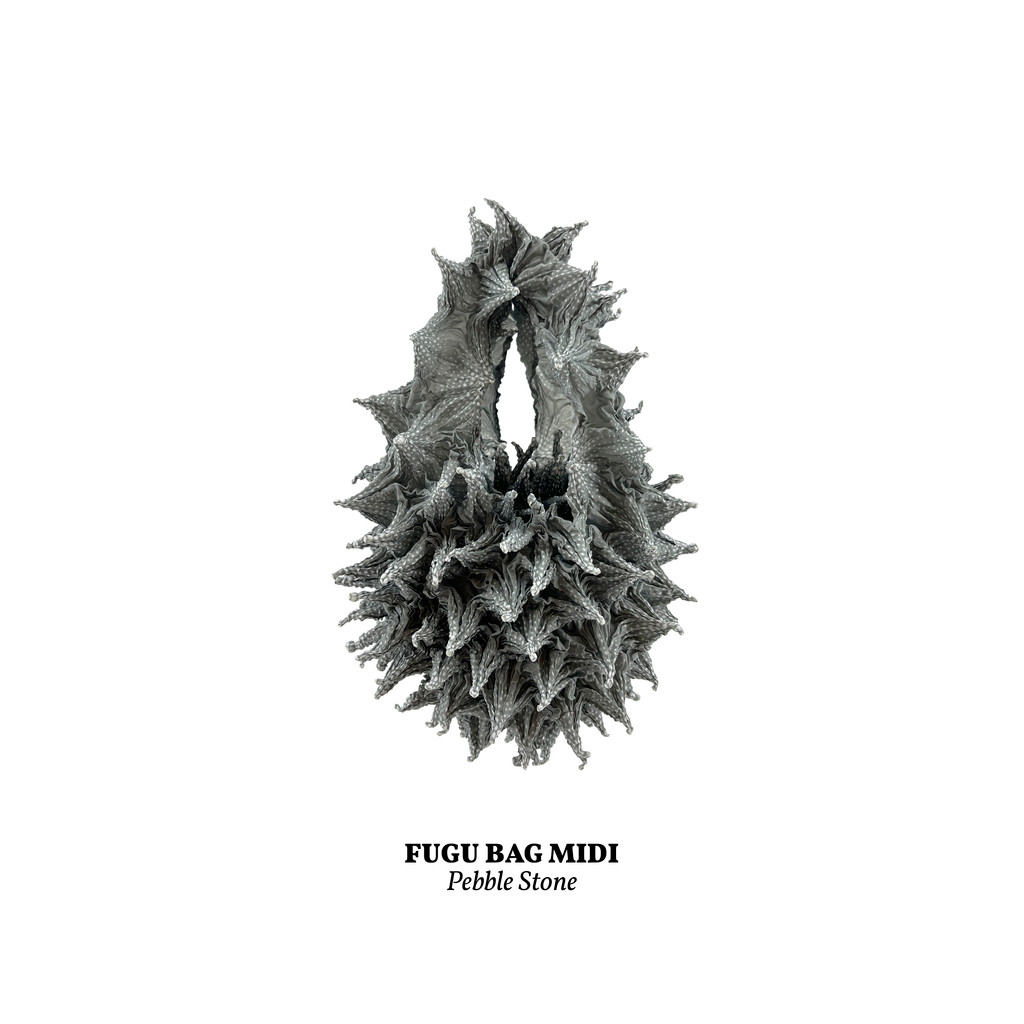 FUGUKU HAND BAG - FUGU MIDI - PEBBLE STONE