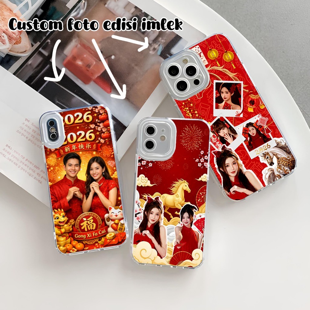 Custom case foto sendiri edisi imlek bisa request foto untuk hp Infinix Hot60 ProPlus 60 Pro 60i Not