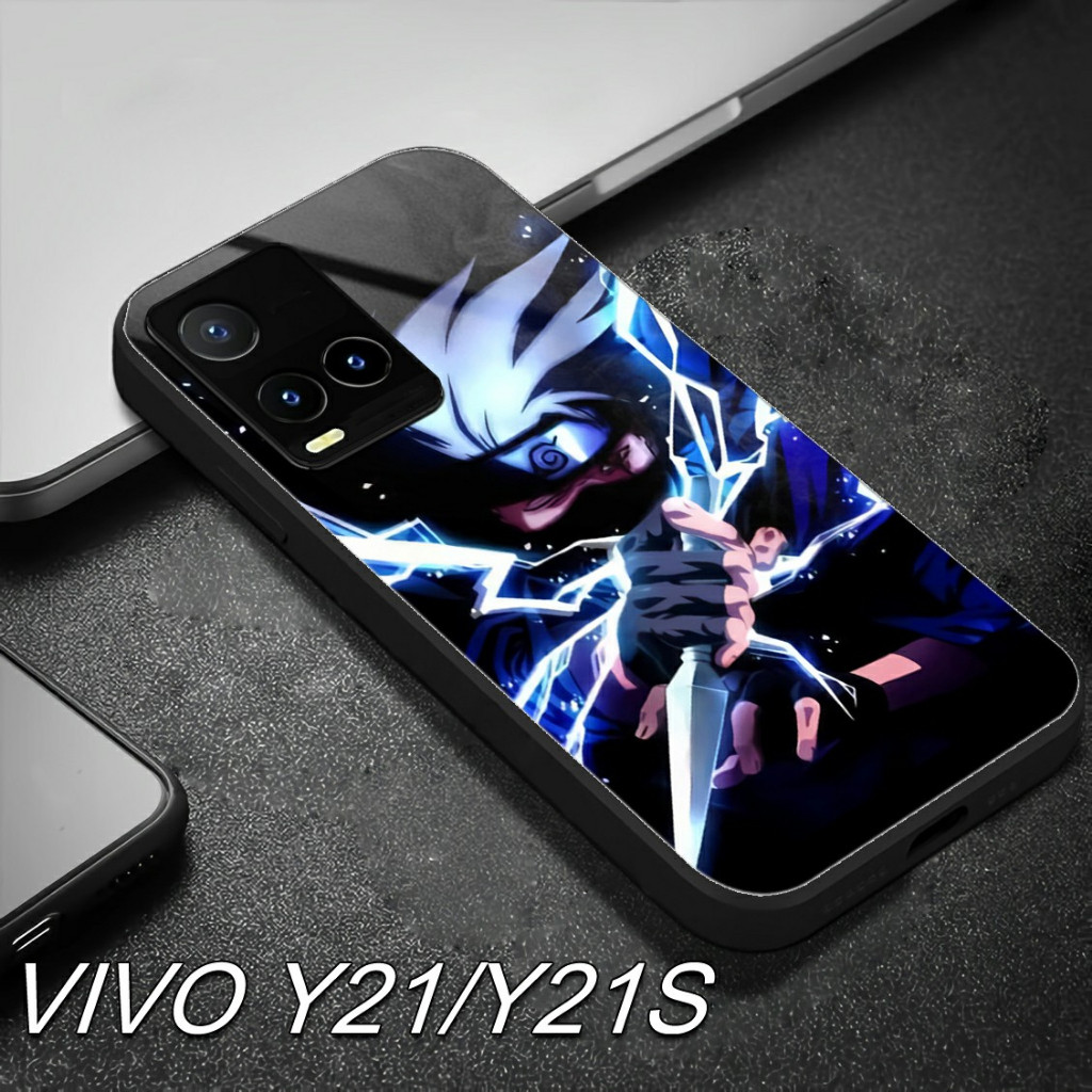 SoftCase Glass Kaca  VIVO Y21,Y21S,Y33S SoftCase Glass Casing HP VIVO Y21,Y21S,Y33S (AQ26)
