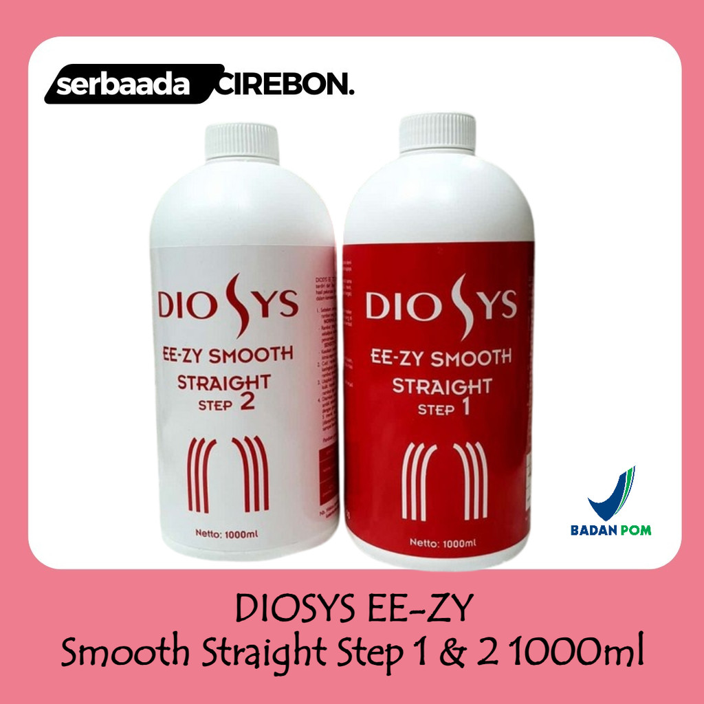 DIOSYS EE-ZY Smooth Straight Step 1 & 2 1000ml | Cream Smoothing Rambut | Lurus, Halus & Berkilau