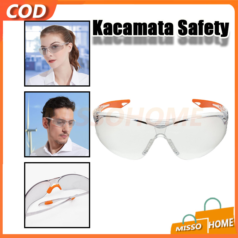 Hitam Pelindung Kerja Safety Glasses/Kacamata Safety Sport Sepeda Industrial/Kacamata Safety Transpa