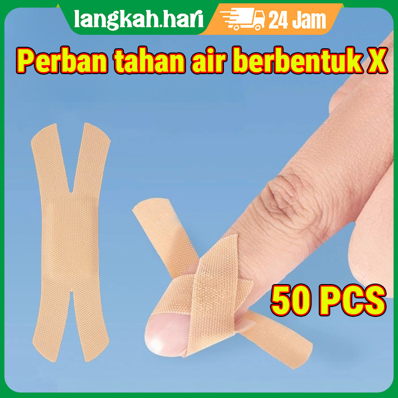 Plester luka khusus berbentuk X, plester sendi, plester ujung jari, plester tahan air, elastis tingg