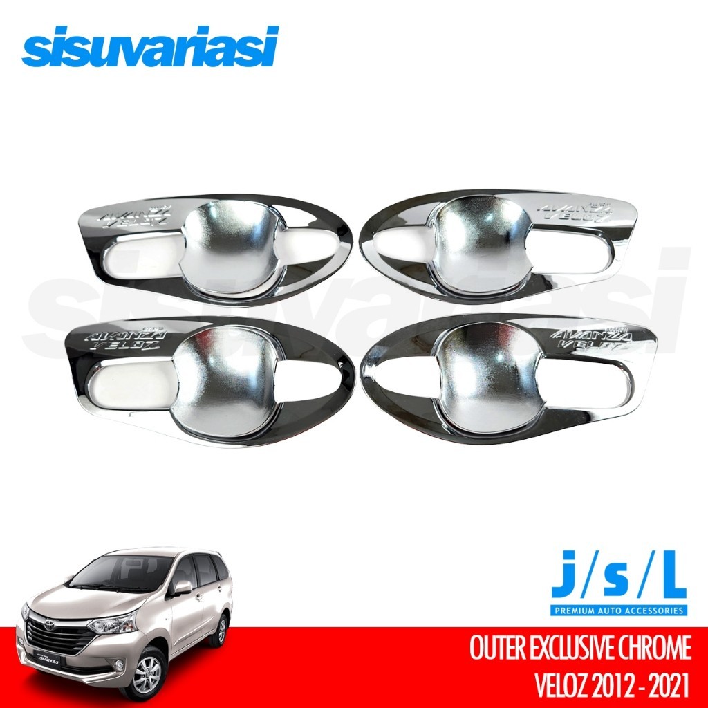 Avanza Veloz 2012 2013 2014 JSL Mangkok Outer Handle Cover Exclusive Chrome